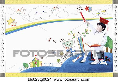 global education and dream of children View Large Illustration Stock Illustration - global education and dream of children. Fotosearch