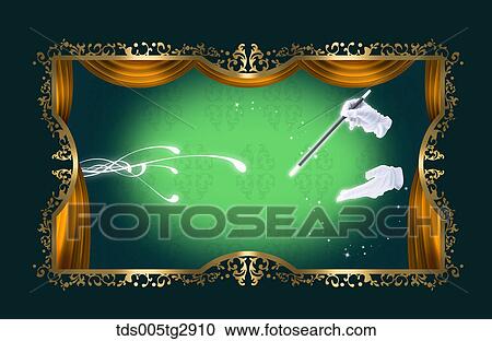 hands holding wand View Large Illustration Clipart - hands holding wand. Fotosearch