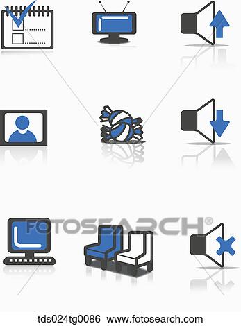 Stock Illustration - icons of computer devices. Fotosearch