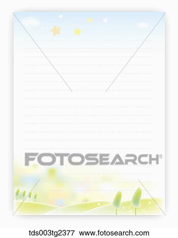 Stock Illustration - illustrated letter pad. Fotosearch