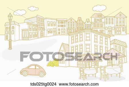 landscape of city View Large Illustration Stock Illustration - landscape of city. Fotosearch