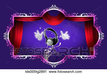 Clip Art - magic on the stage. Fotosearch