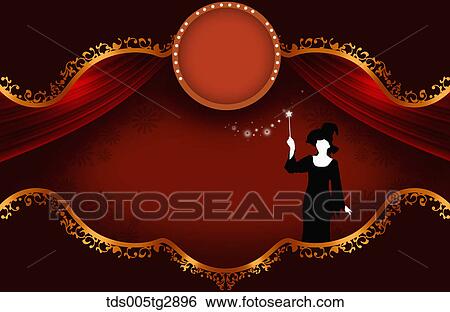 Stock Illustration - magician of the stage. Fotosearch