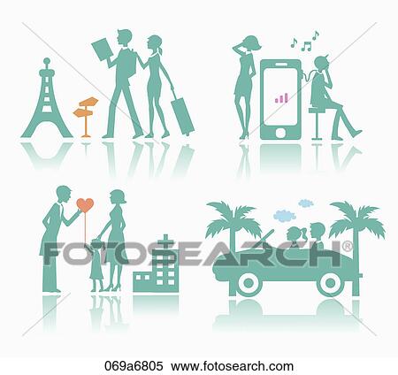 The green colored images for various activities View Large Illustration Stock Illustration - The green colored images for various activities. Fotosearch