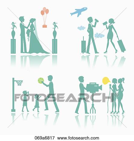 The green colored images for various activities View Large Illustration Stock Illustration - The green colored images for various activities. Fotosearch