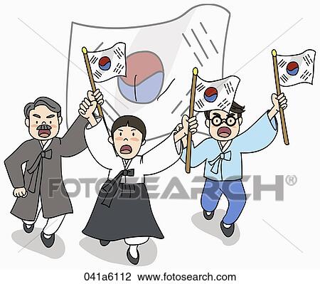Drawing - The image of 3. 1 independence movement. Fotosearch