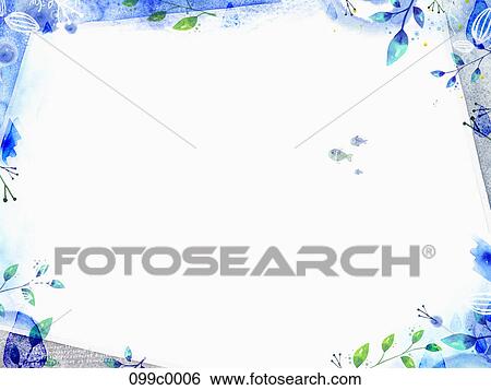 The image of blue colored leaves and fish View Large Illustration Stock Illustration - The image of blue colored leaves and fish. Fotosearch