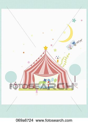 Stock Illustration - The image of circus theater. Fotosearch