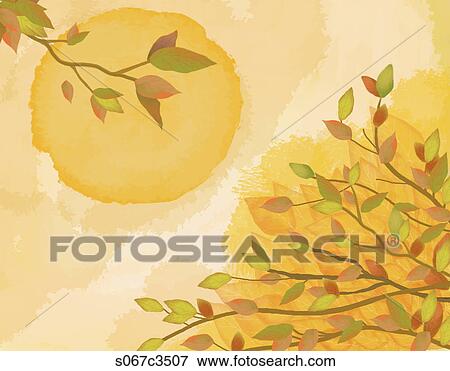 The image of colored tree and full moon in the fall View Large Illustration Stock Illustration - The image of colored tree and full moon in the fall. Fotosearch