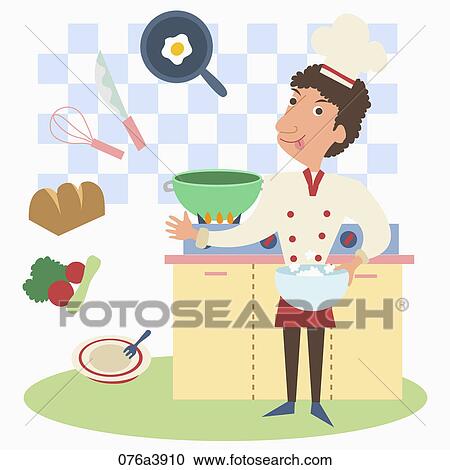 Clipart - The image of cook. Fotosearch