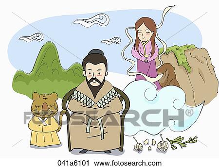 The image of dangun story View Large Illustration Clip Art - The image of dangun story. Fotosearch