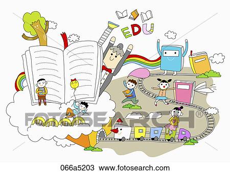Drawing - The image of education. Fotosearch