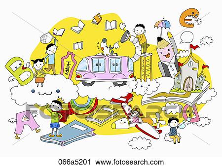The image of English education View Large Illustration Clip Art - The image of English education. Fotosearch