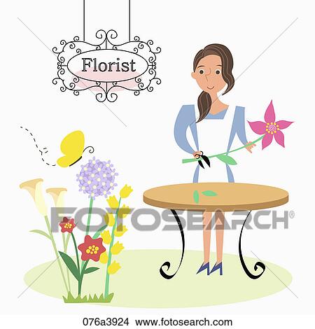 Stock Illustration - The image of florist. Fotosearch