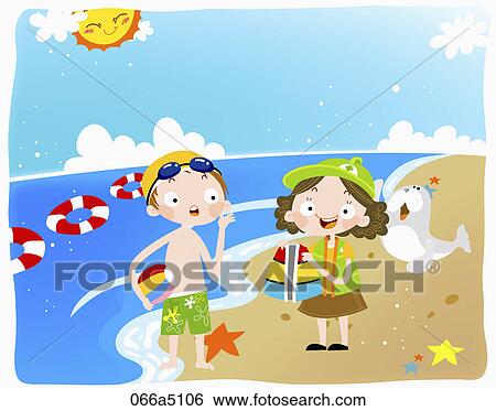 The image of girl giving instruction to wear the life vest View Large Illustration Stock Illustration - The image of girl giving instruction to wear the life vest. Fotosearch