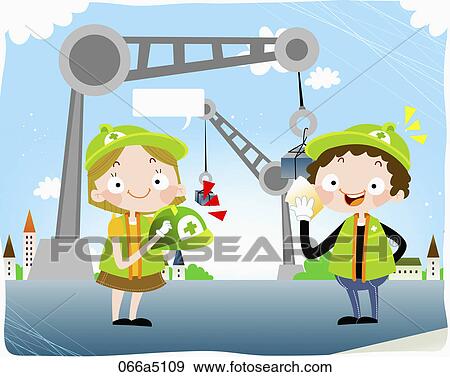 The image of girl giving instruction to wear the safety helmet View Large Illustration Stock Illustration - The image of girl giving instruction to wear the safety helmet. Fotosearch