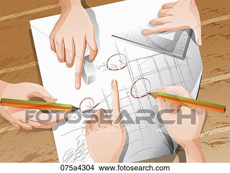 The image of hands drawing picture View Large Illustration Stock Illustration - The image of hands drawing picture. Fotosearch
