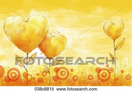 The image of heart shaped plants View Large Illustration Stock Illustration - The image of heart shaped plants. Fotosearch