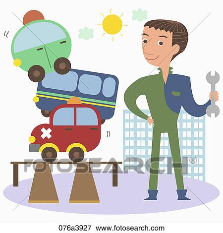 Stock Illustration - The image of mechanic. Fotosearch