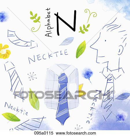 The image of necktie with alphbet letter n View Large Illustration Stock Illustration - The image of necktie with alphbet letter n. Fotosearch