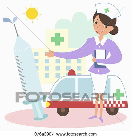 Stock Illustration - The image of nurse. Fotosearch