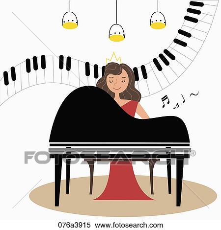 The image of pianist View Large Illustration Stock Illustration - The image of pianist. Fotosearch