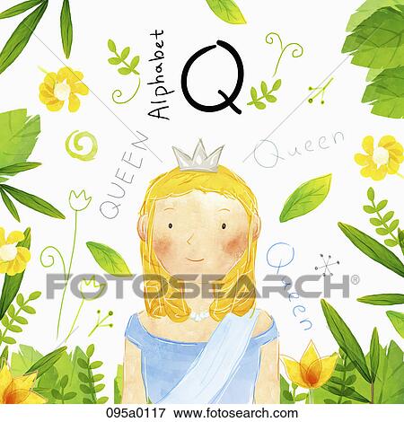 The image of queen with alphbet letter q View Large Illustration Stock Illustration - The image of queen with alphbet letter q. Fotosearch