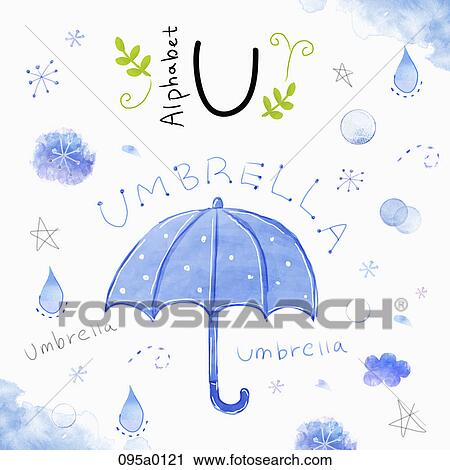 The image of umbrella with alphbet letter u View Large Illustration Clip Art - The image of umbrella with alphbet letter u. Fotosearch