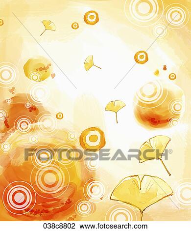 Drawing - The image of yellow colored leaves. Fotosearch