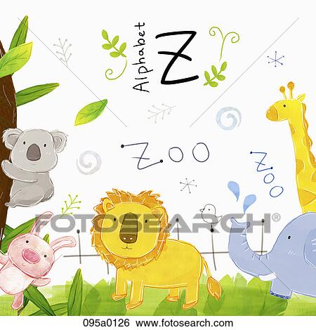 Stock Illustration - The image of zoo with alphbet letter z. Fotosearch