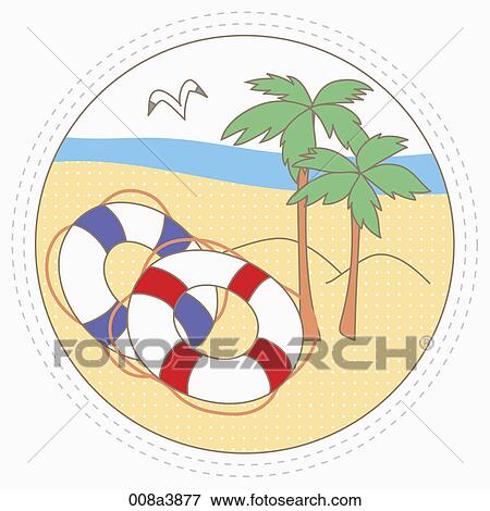 tubes near the beach View Large Illustration Stock Illustration - tubes near the beach. Fotosearch