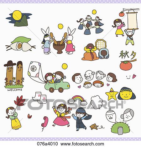 Various icons of traditional holiday View Large Illustration Clipart - Various icons of traditional holiday. Fotosearch