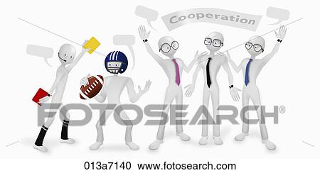 Clipart - Various images for business man. Fotosearch