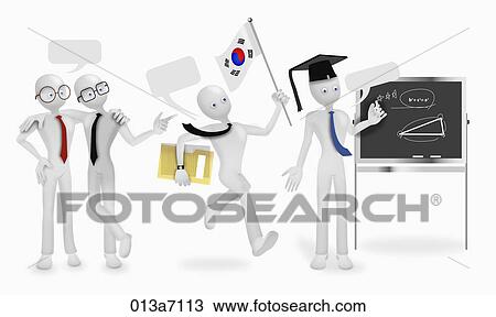 Various images for business man View Large Illustration Drawing - Various images for business man. Fotosearch