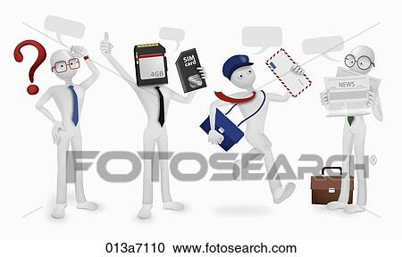 Clipart - Various images for business man in many occupations. Fotosearch