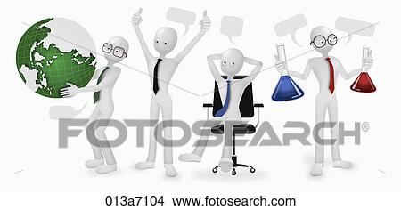 Stock Illustration - Various images for business man. Fotosearch