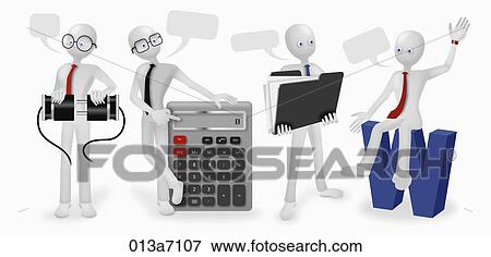Stock Illustration - Various images for business man. Fotosearch