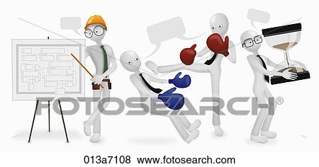 Stock Illustration - Various images for business man. Fotosearch