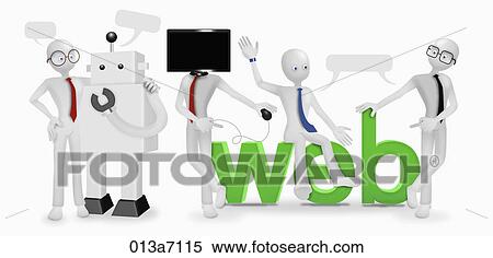 Stock Illustration - Various images for business man. Fotosearch