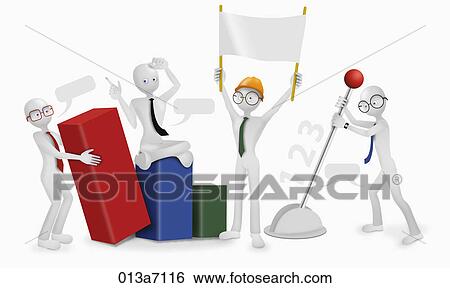 Stock Illustration - Various images for business man. Fotosearch
