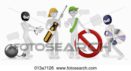 Stock Illustration - Various images for business man. Fotosearch
