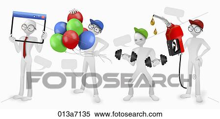 Various images for business man View Large Illustration Stock Illustration - Various images for business man. Fotosearch