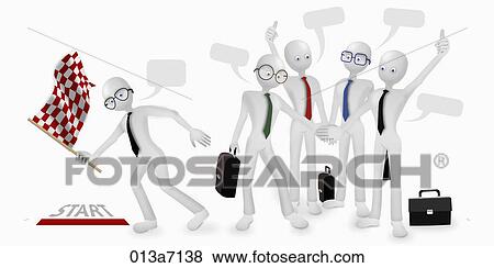 Stock Illustration - Various images for business man. Fotosearch