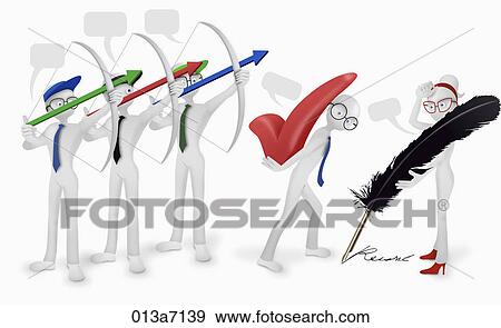 Stock Illustration - Various images for business man. Fotosearch