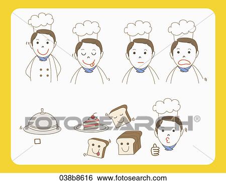 Various images for cook View Large Illustration Stock Illustration - Various images for cook. Fotosearch