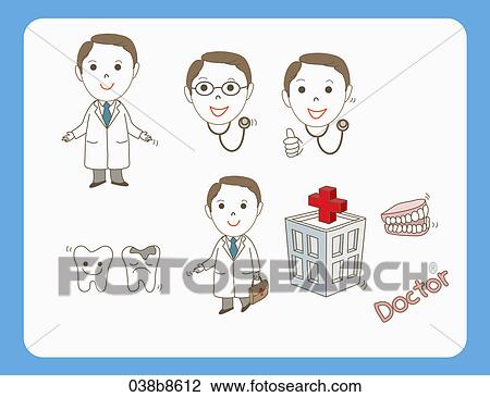 Various images for dentist View Large Illustration Drawing - Various images for dentist. Fotosearch