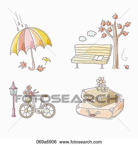 Stock Illustration - Various images for the fall. Fotosearch