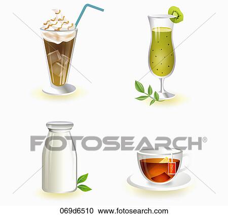 Various images of drink View Large Illustration Clipart - Various images of drink. Fotosearch