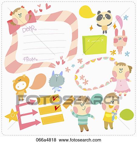 Various images of kid doing different activity View Large Illustration Stock Illustration - Various images of kid doing different activity . Fotosearch