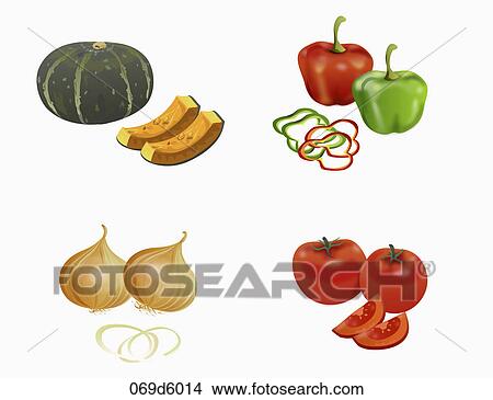Various images of vegetable View Large Illustration Stock Illustration - Various images of vegetable. Fotosearch